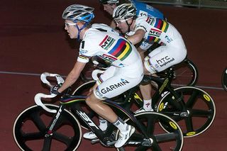 World Champions Cameron Meyer and Leigh Howard of the McCaig Air Conditioning team proved too strong in the madison.