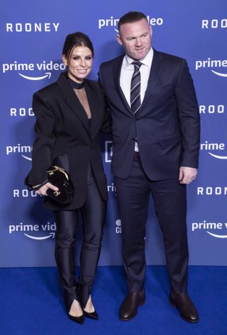 Wayne Rooney attends the documentary premiere with wife Coleen