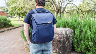 Peak Design Everyday Backpack 20L V2 being carried by a man