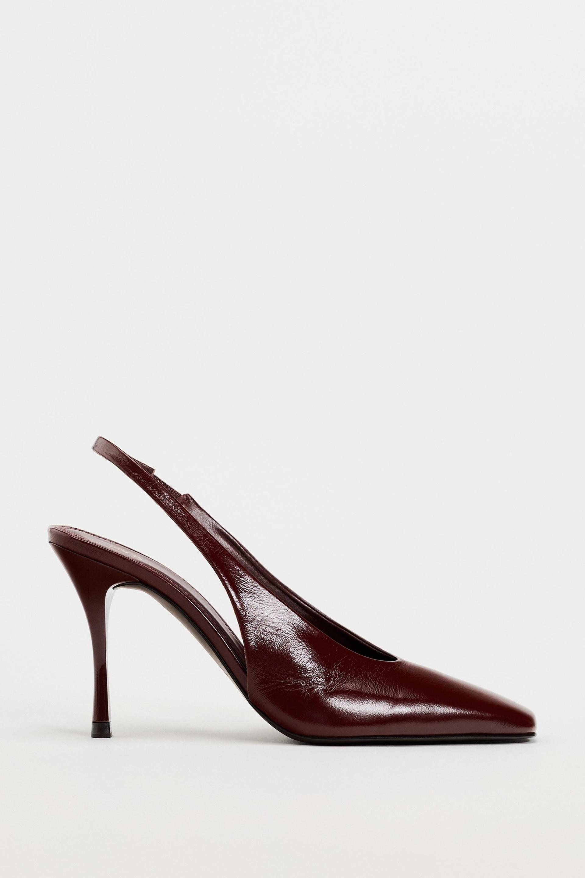 Zara maroon slingback heels