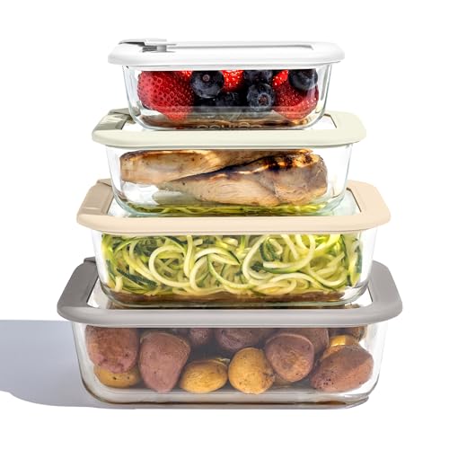 Bentgo Signature Glass Food Storage Containers With Lids, 8 Piece Set