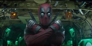 Masked Wade Wilson crossing arms in Deadpool 2