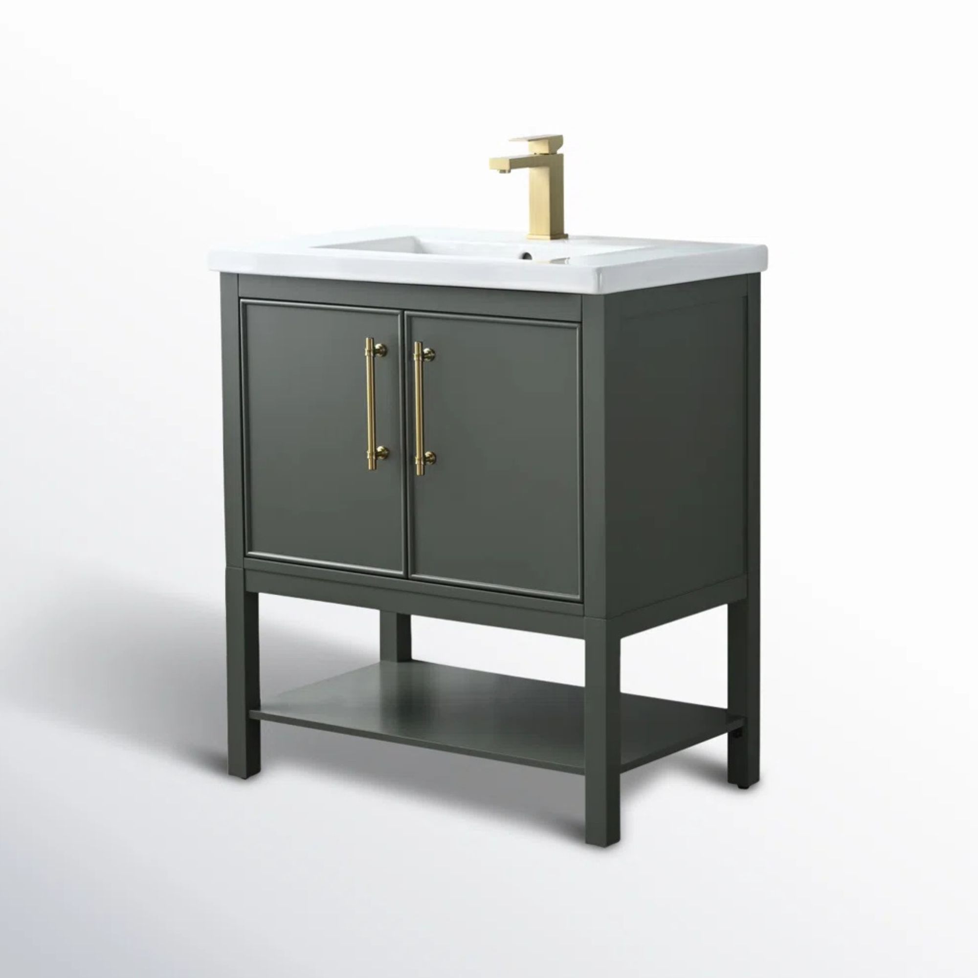 Single Bathroom Vanity with Ceramic Top