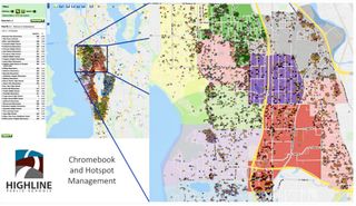 Chromebook and hotspot management map