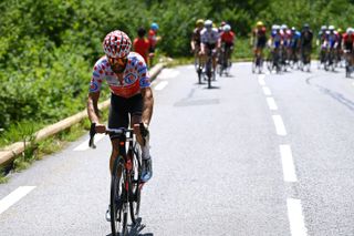 Simon Geschke in the polka dot jersey at the 2022 Tour de France