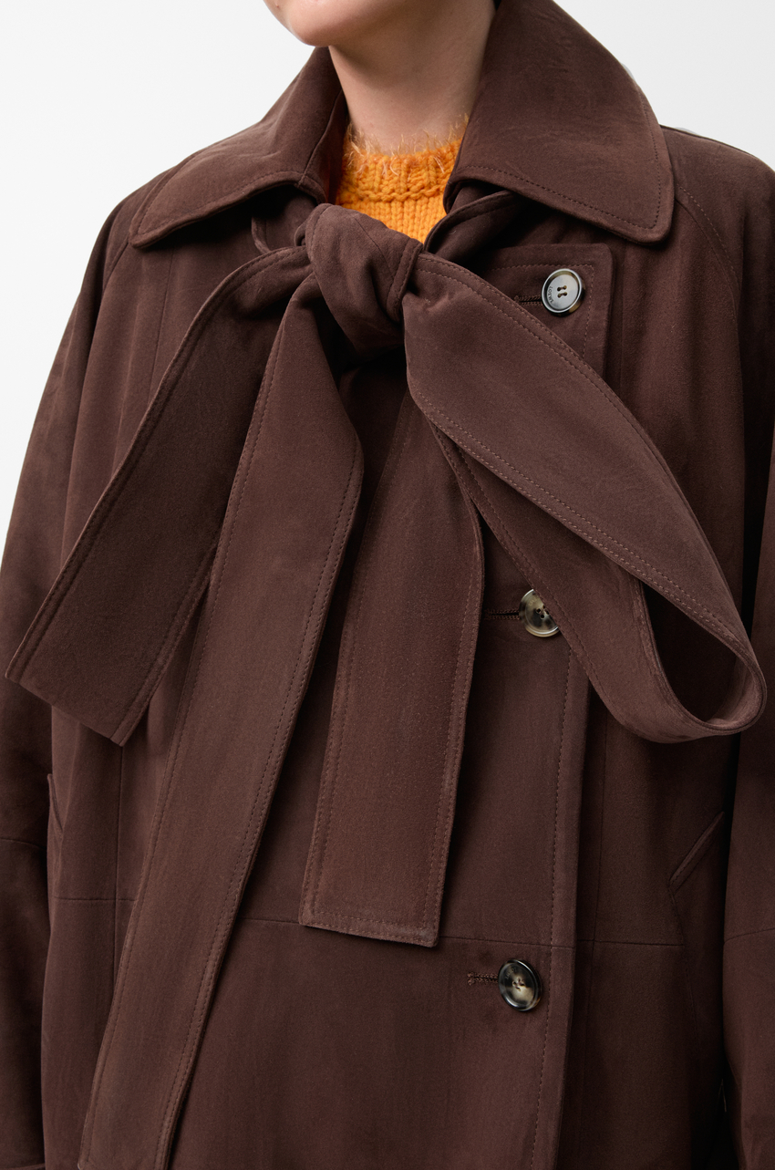 Loewe, Bow Jacket in suede goatskin