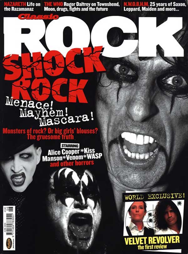The cover of Classic Rock 67, featuring Alice Cooper