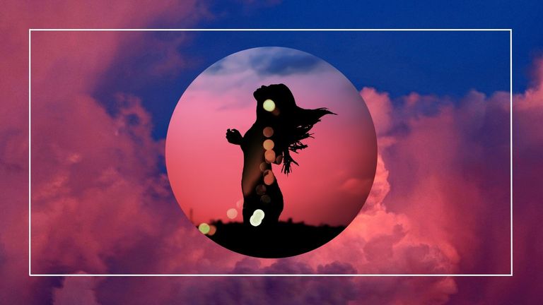 mercury retrograde 2022 feature: pink skies, woman silhouette