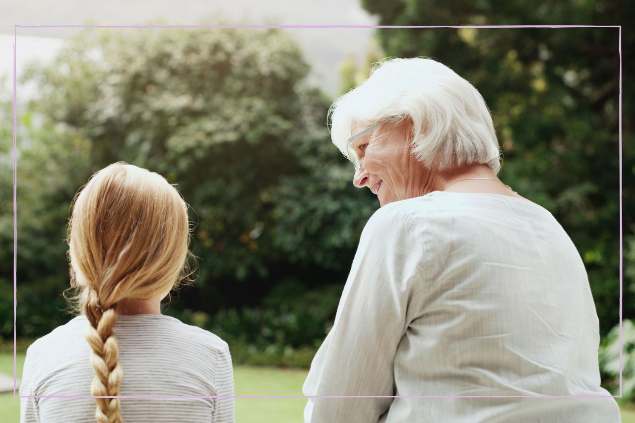 Grandparent talking to granddaughter 