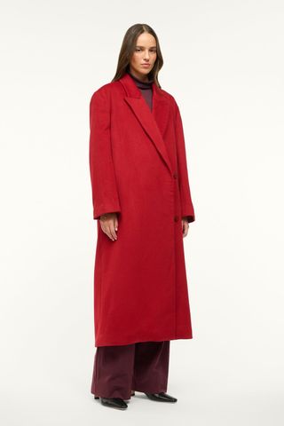 Staud Serge Coat in Rouge