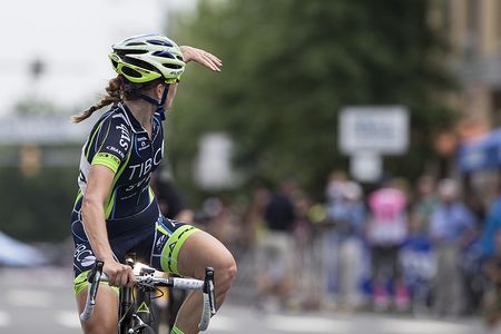 Lauren Stephens (Tibco-SVB) takes the win and looks back to see where everyone else is