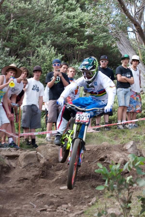 Troy Brosnan (Monster Energy/Specialized) en route to victory in the Under 19 men's race.