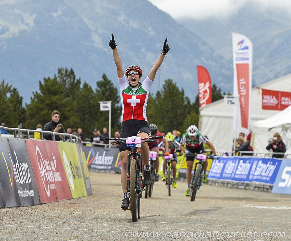 Linda Indergand (Switzerland) takes the win
