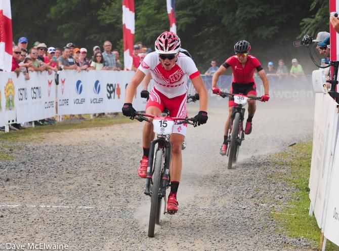 Russell Finsterwald (SRAM Factory) sprinting to the line