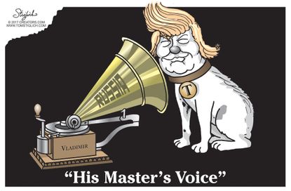 Political cartoon U.S. Donald Trump Russia