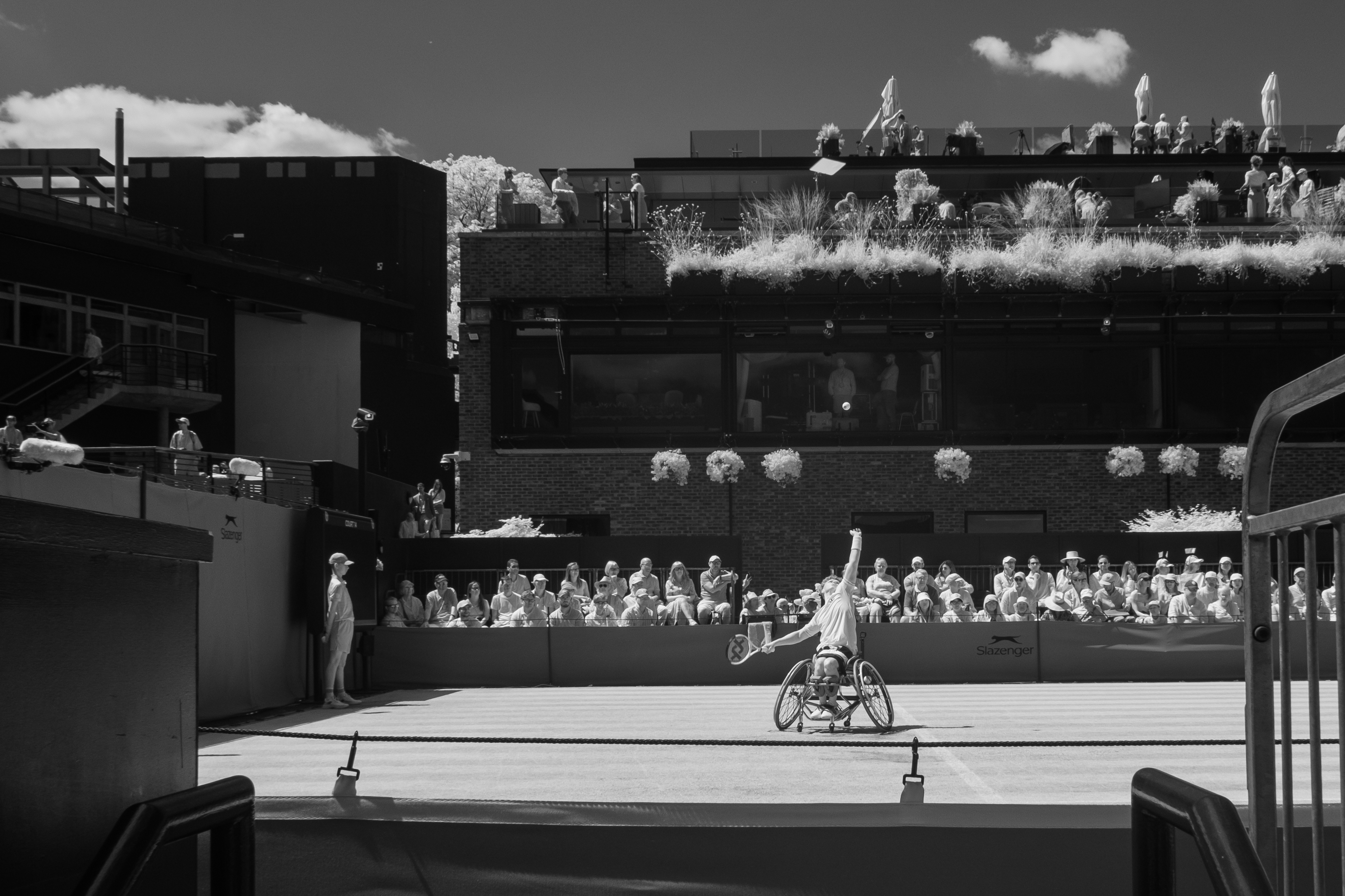 The Wimbledon tennis championships shot in infrared