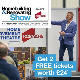 A promotional offer for the Harrogate Homebuilding & Renovating Show for two free tickets for £24