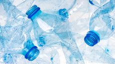 Crushed plastic bottles