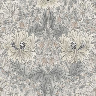 neutral floral patterned wallpaper