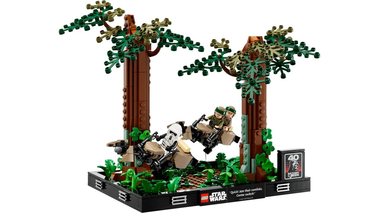 Lego Star Wars Endor Speeder Bike Diorama