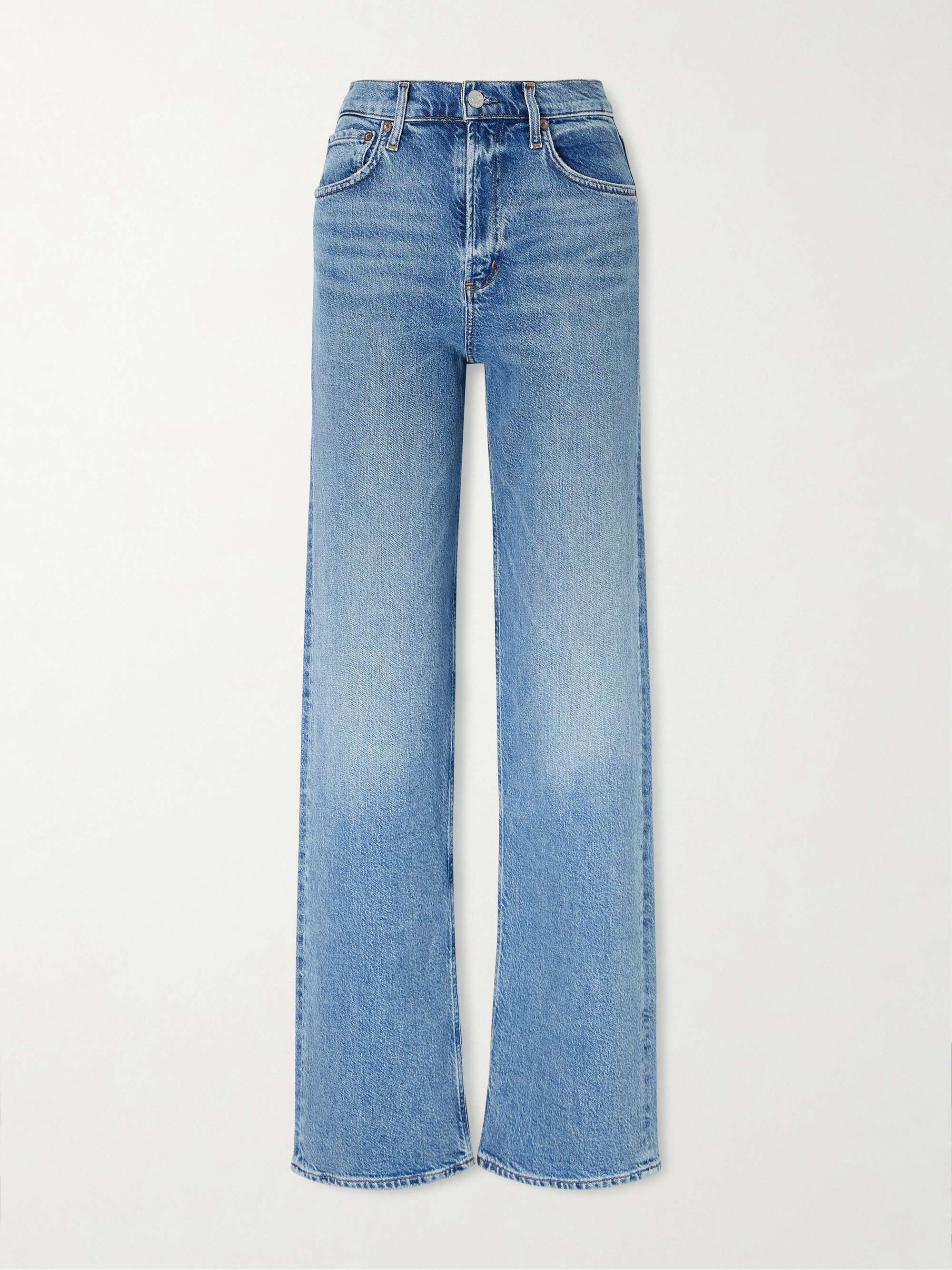 Ren Long High-Rise Straight-Leg Jeans