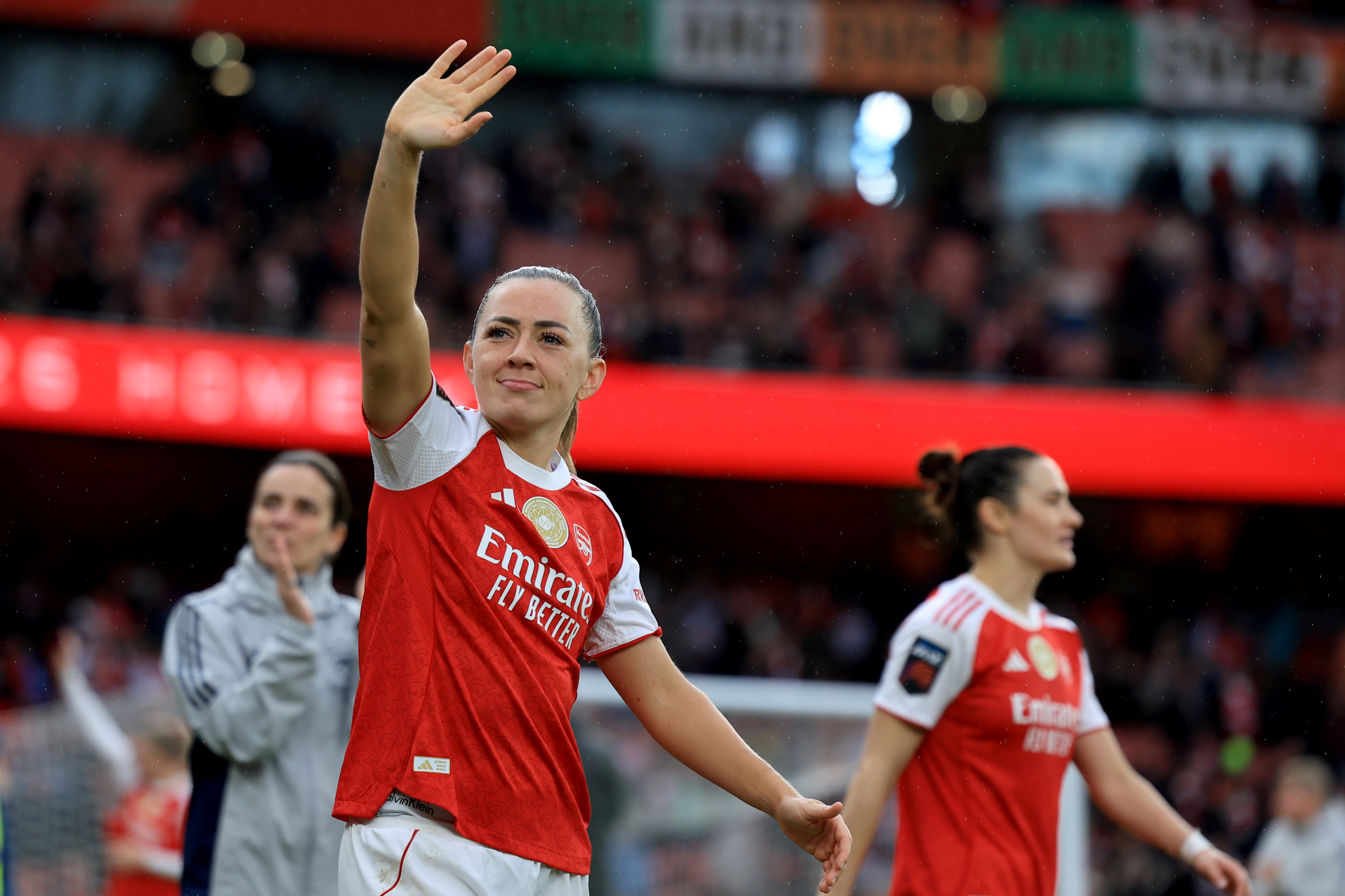 LONDON, ENGLAND - FEBRUARY 8: Katie McCabe of Arsenal Women after the Barclays Women's Super League match between Arsenal and Manchester City at Emirates Stadium on February 8, 2026 in London, England. 