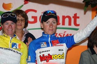 Judith Arndt (High Road) and Susanne Ljungskog (Menikini - Selle Italia)