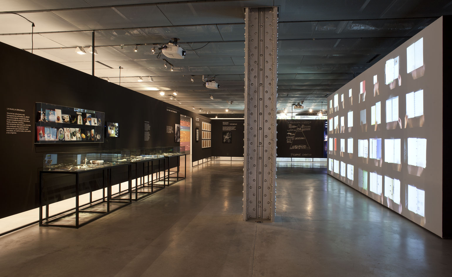 Ferran Adria workbook exhibition display on screen