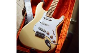 Yngwie’s signature Strat is based on a classic ’72, scalloped and loaded with Seymour Duncan YJM Fury pickups