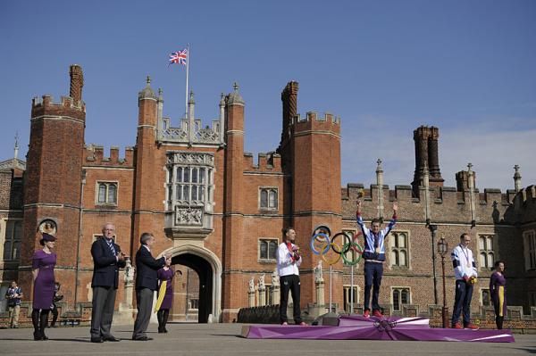 Olympic men's time trial awards ceremony