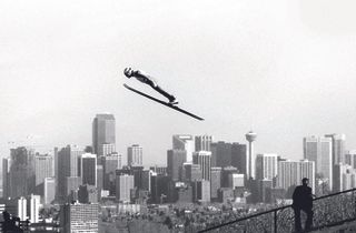 Ski jumper Calgary, 1990