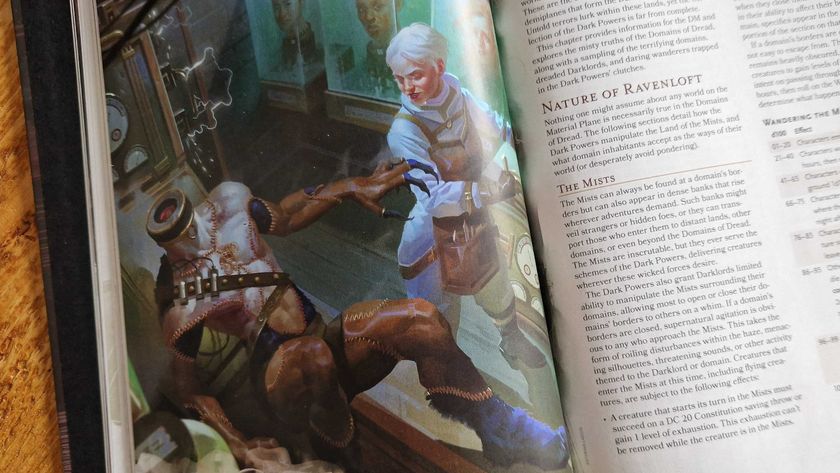 A book's art depicts a woman in lab gear looks over at a headless creature stitched from various parts, while floating heads look on
