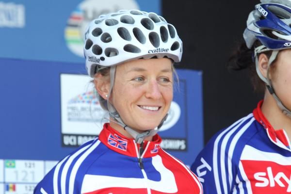 Emma Pooley (Great Britain) has a lot to smile about, with one gold already this week.