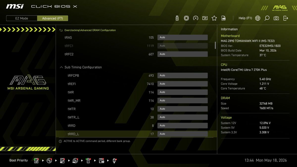 MSI MAG Z890 Tomahawk Wifi II
