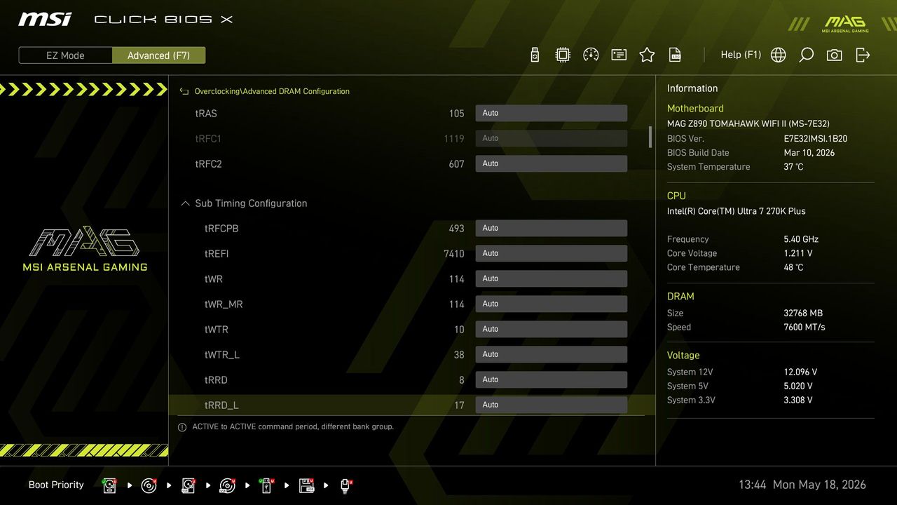 MSI MAG Z890 Tomahawk Wifi II