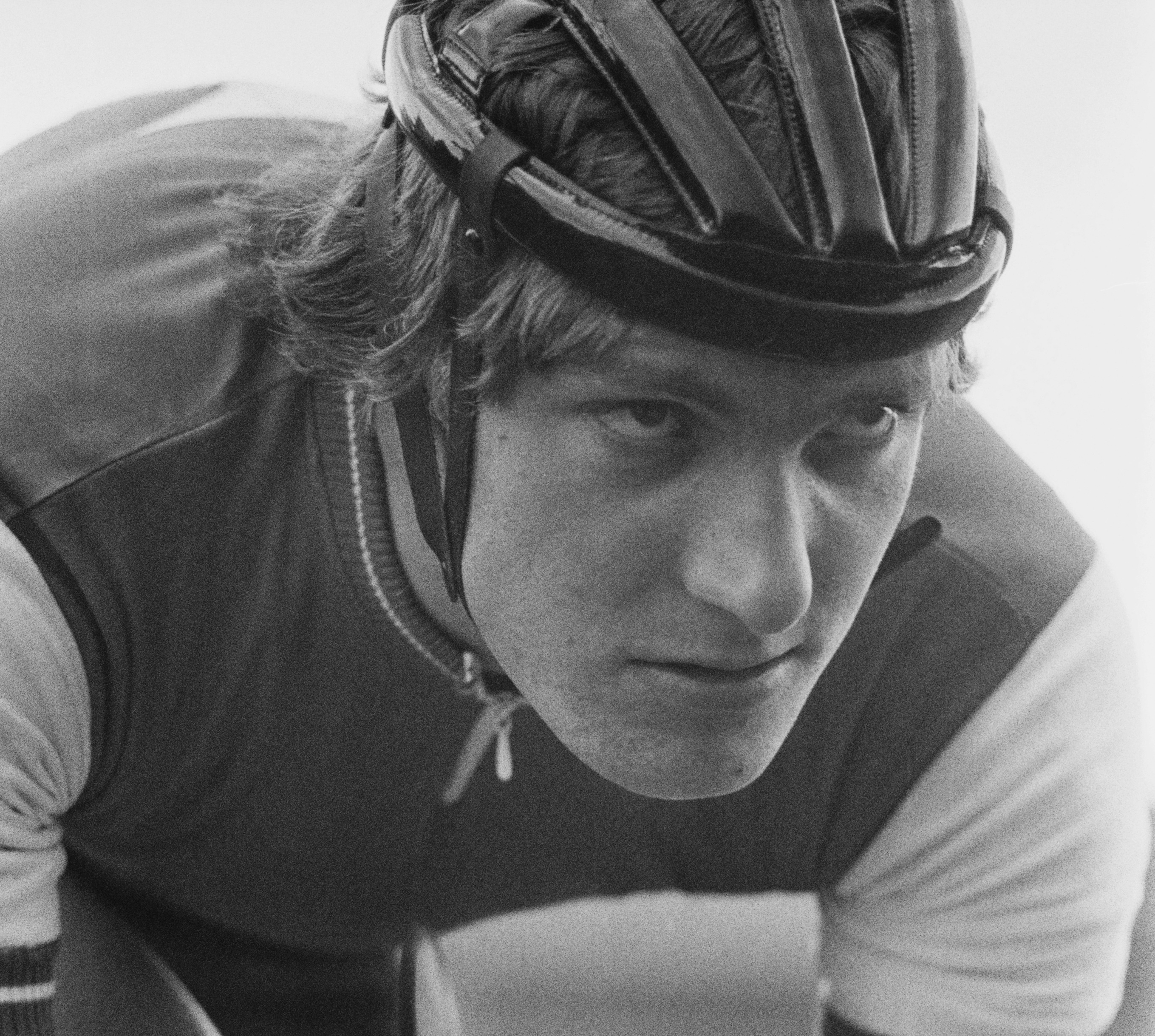Black and white photo of Tony Doyle