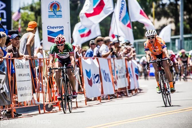 Erica Allar (Colavita-Fine Cooking) beats Tina Pic (Fearless Femme) to win Manhattan Beach Grand Prix