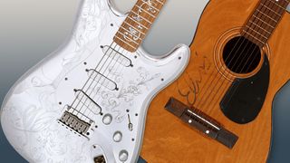 M.S. Rau Bob Dylan and Elvis Presley guitars