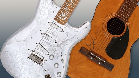 M.S. Rau Bob Dylan and Elvis Presley guitars