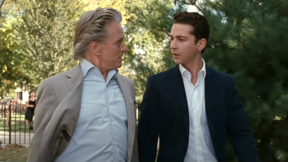 michael douglas and shia labeouf in wall street: money never sleeps