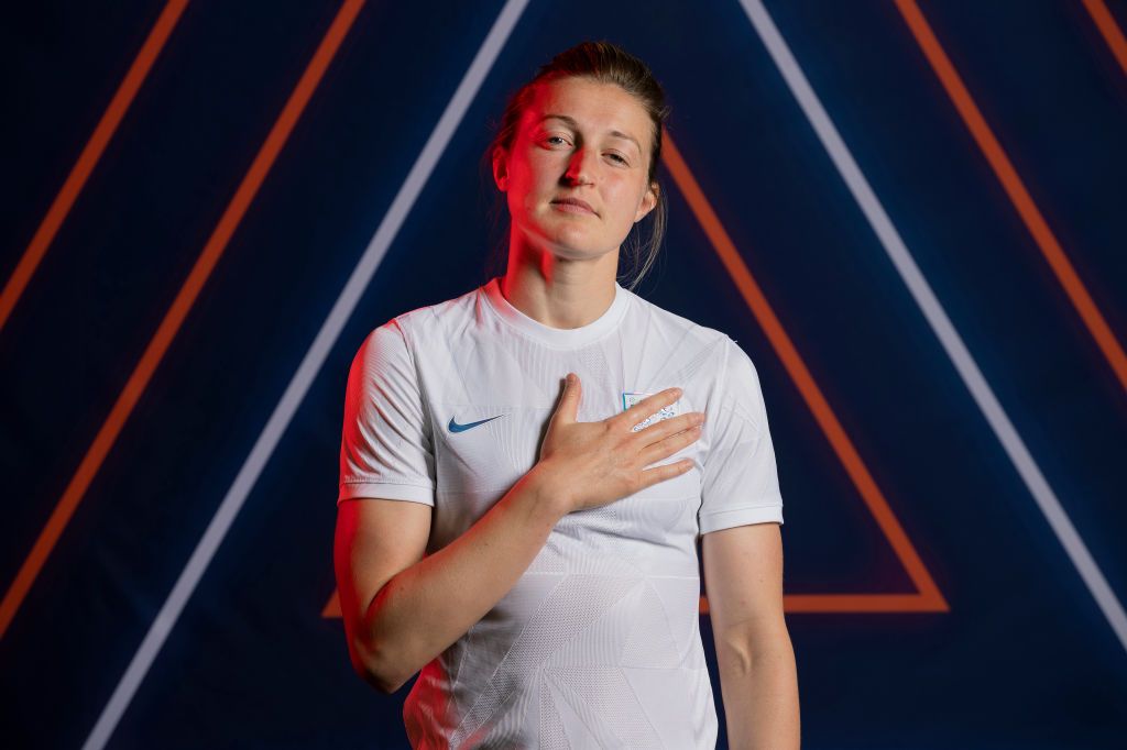 Ellen White of England poses for a portrait during the official UEFA Women&#039;s Euro England 2022 portrait session at St. George&#039;s on June 21, 2022 in London, England. 