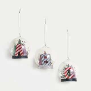 M&S Glass Hanging Alphabet Cloche Decoration