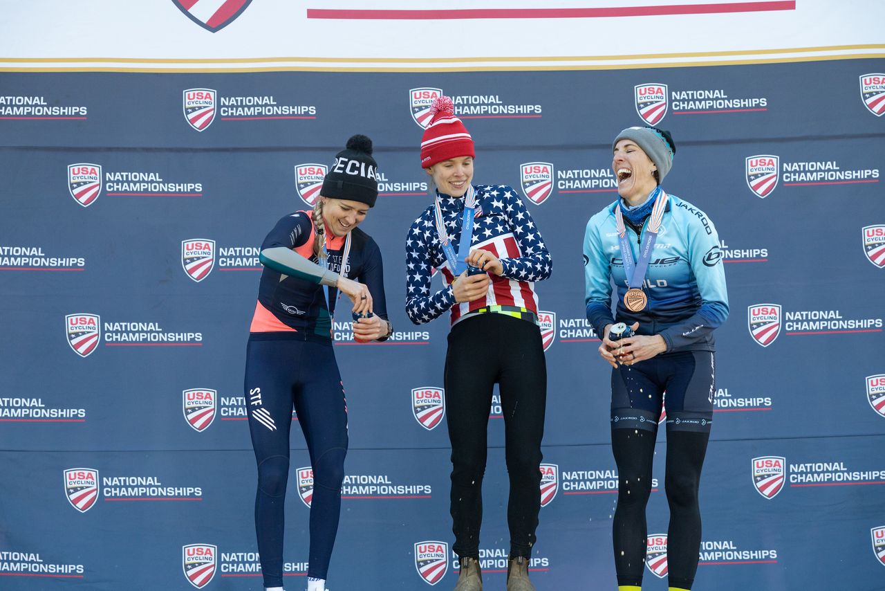 Elite Women's podium, Clara Honsinger, Raylyn Nuss, Sunny Gilbert