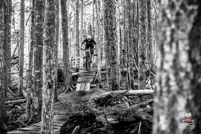 Wooden features are a highlight for many who come to British Columbia to ride.