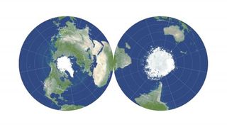 This double-sided pancake map is the most accurate flat map of Earth ever created.