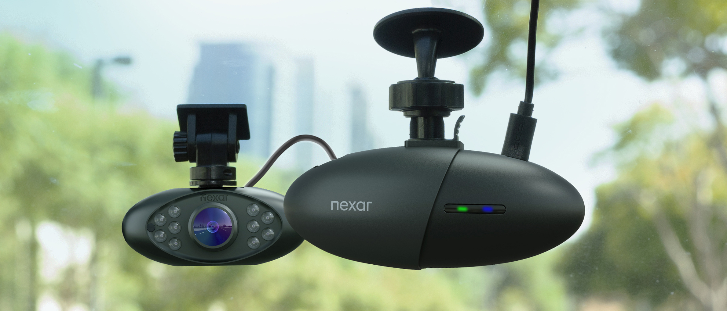 Nexar Pro Dual Dash Cam - HD Front Dash Cam and Interior Car