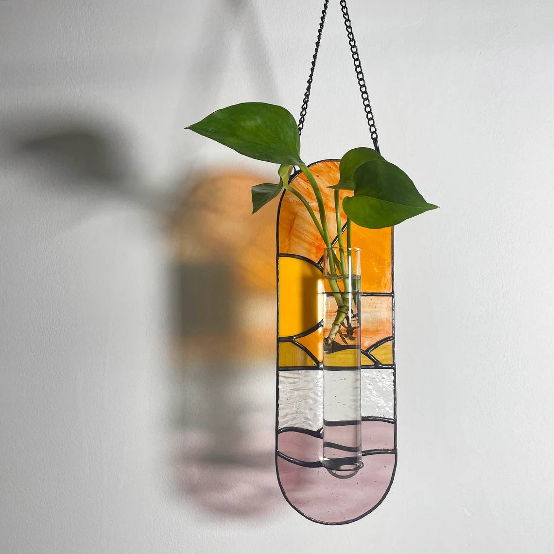 Stained glass plant propagation holder