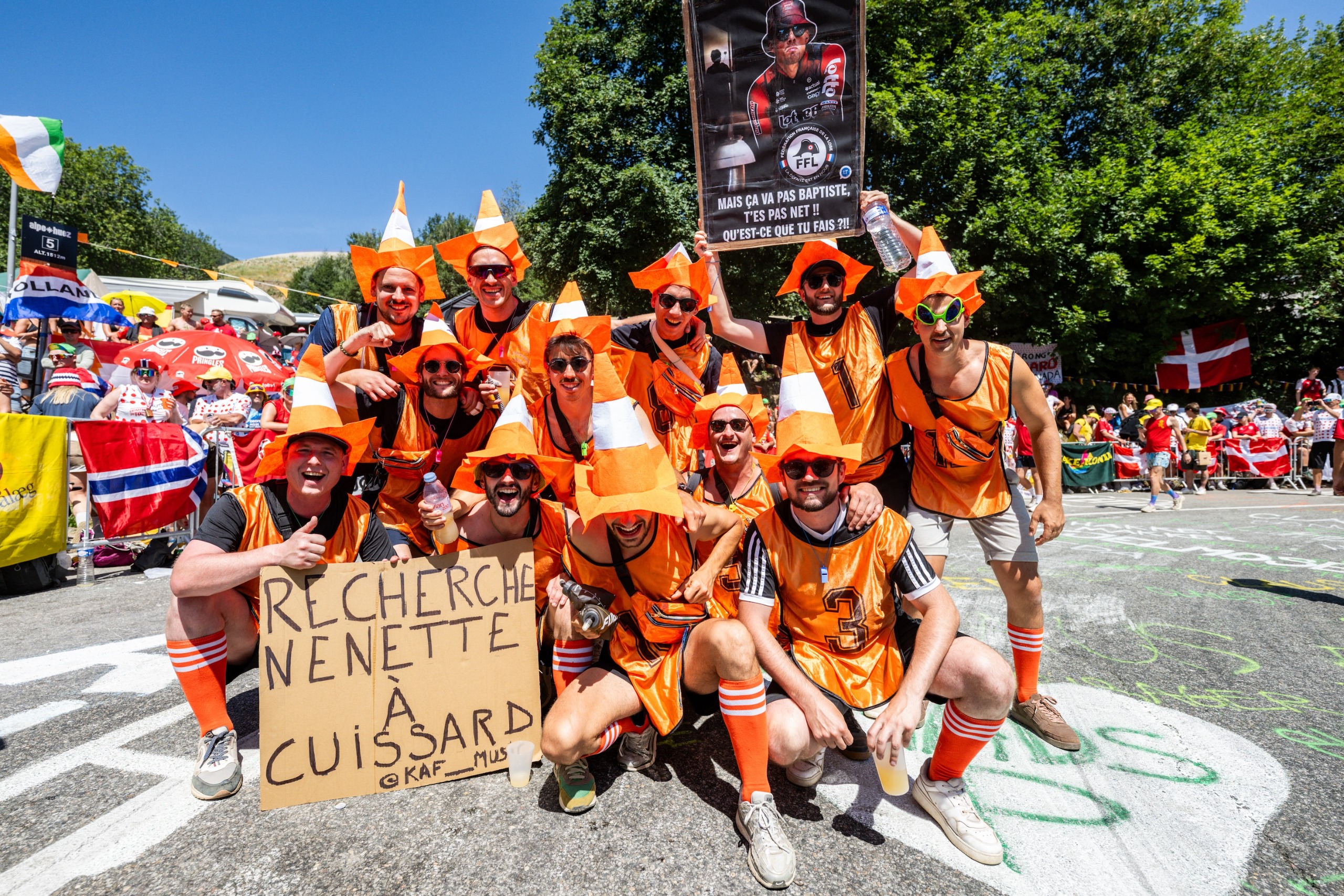 Dutch fans on Alpe d'Huez 2026 Tour de France