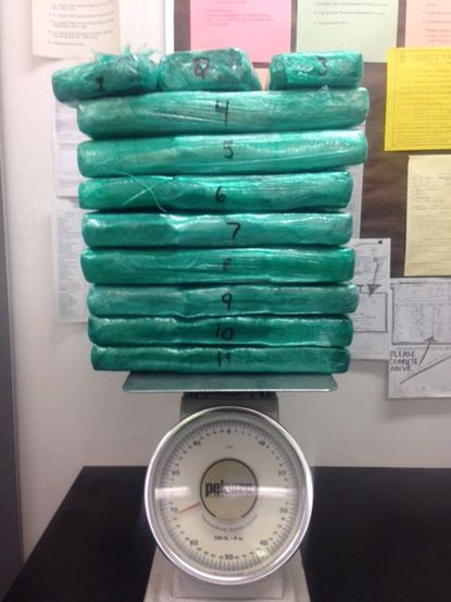 Cocaine found inside luggage at LAX.