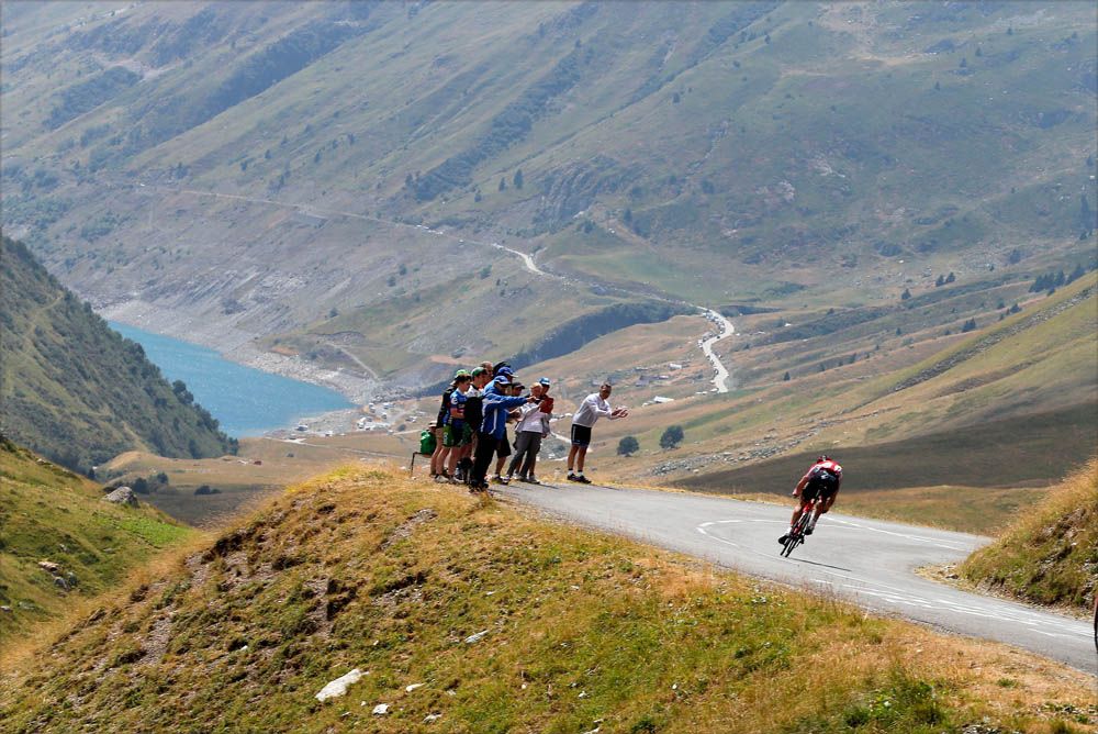 25 July 2015 102nd Tour de France Stage 20 : Modane Valfrejus - Alpe d&#039;Huez BAK Lars Ytting (DEN) Lotto - Soudal, at Col de la Croix de Fer Photo : Yuzuru SUNADA